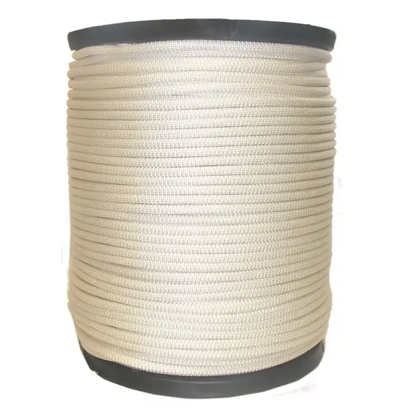 1/4 inch Kevlar Rope with White Polyester Jacket on Industrial Spool